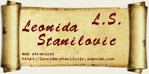 Leonida Stanilović vizit kartica
